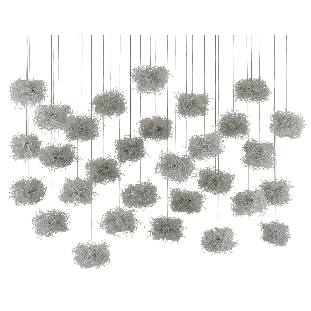 Birds Nest 30-Light Multi-Drop Pendant