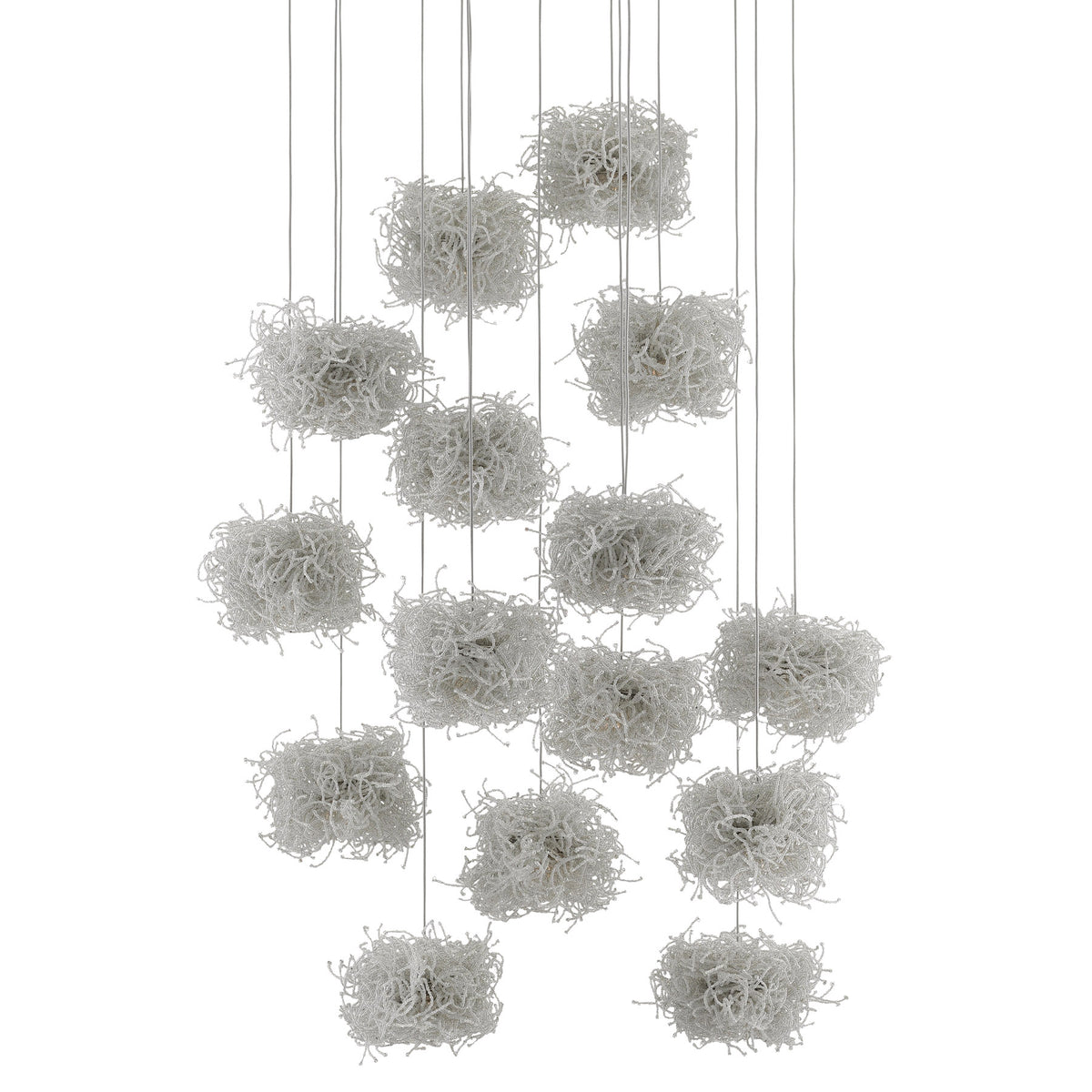 Birds Nest Round 15-Light Multi-Drop Pendant