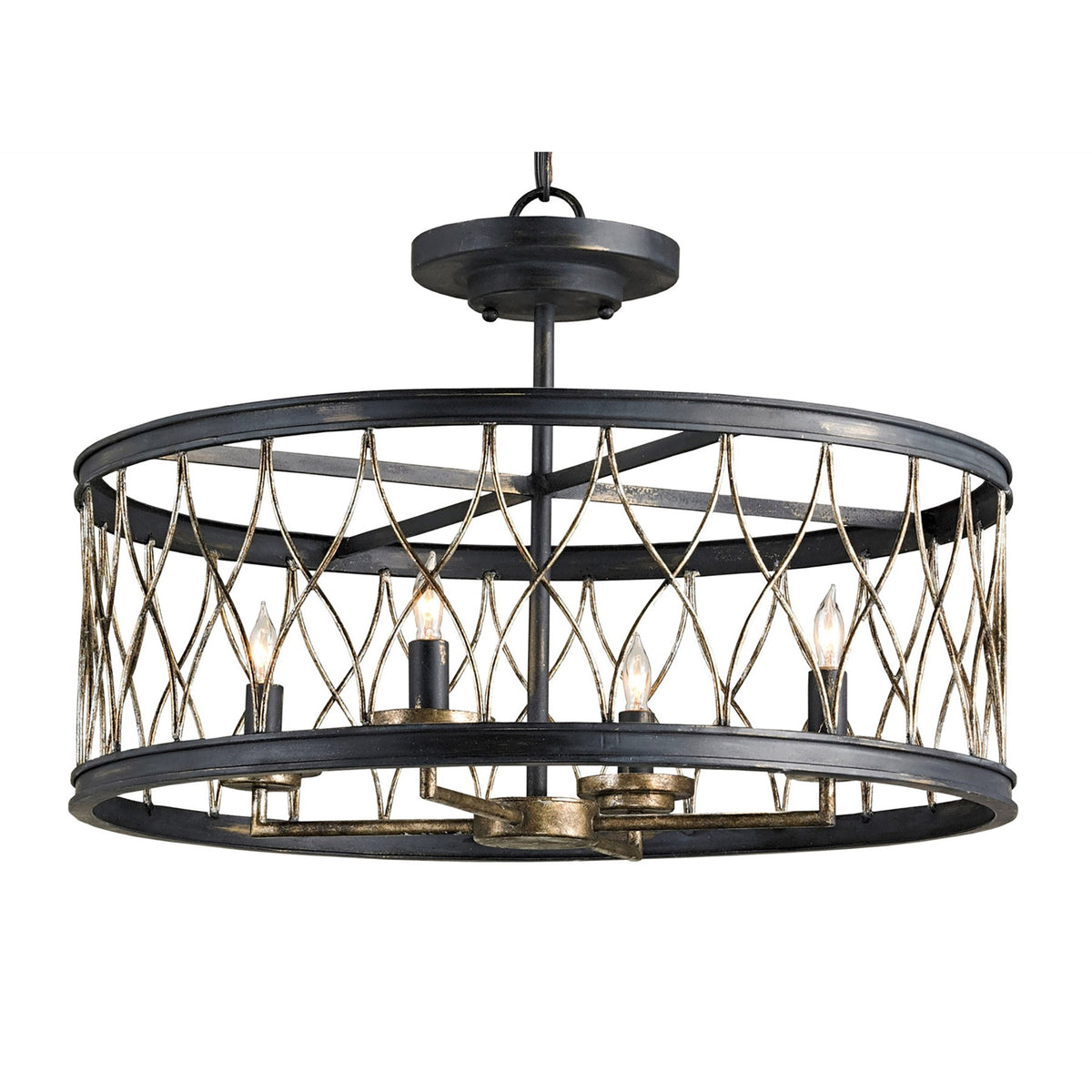 Crisscross Black Pendant