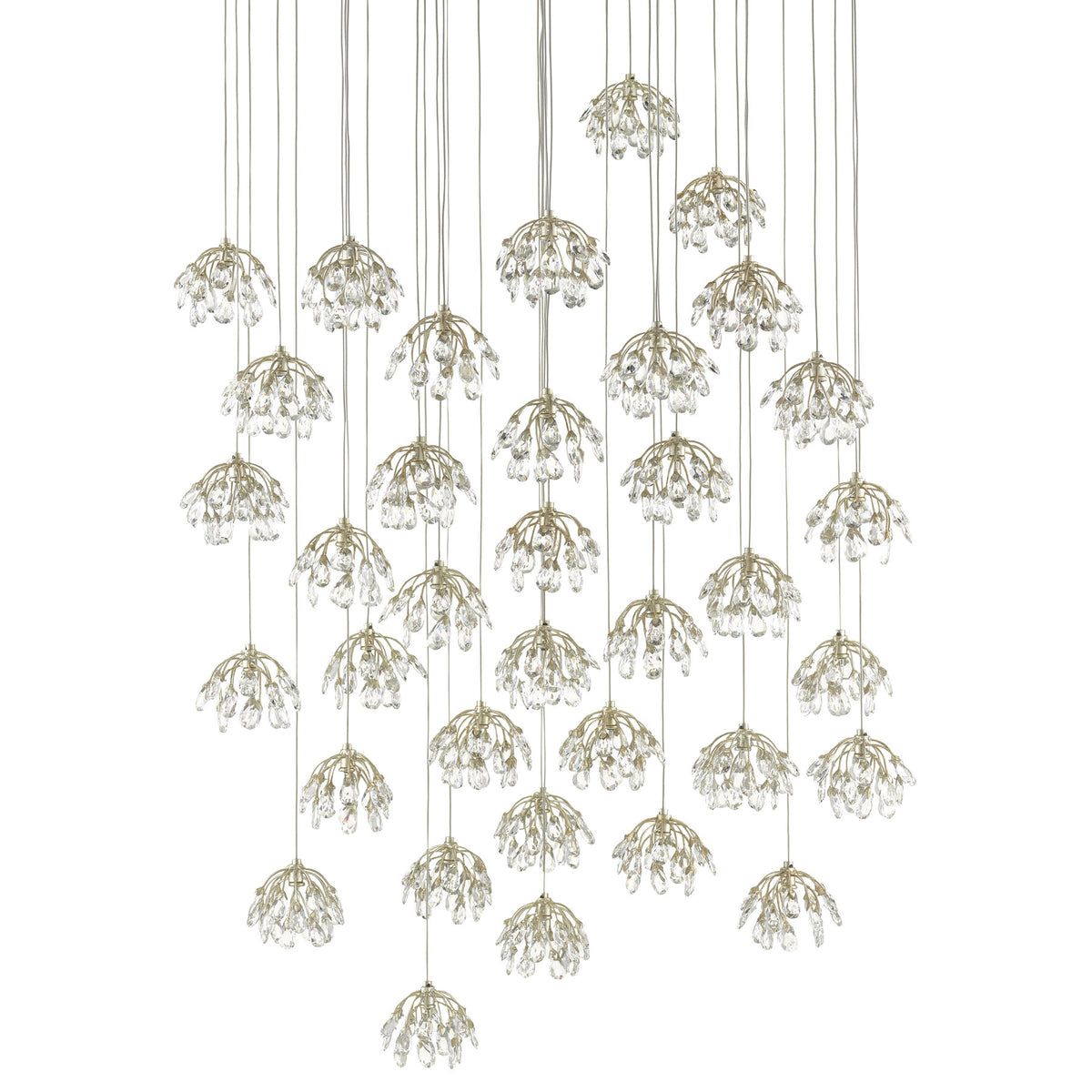 Crystal Bud 36-Light Multi-Drop Pendant