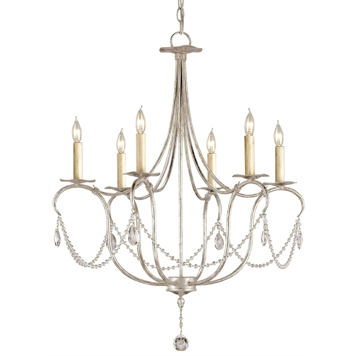 Crystal Lights Silver Small Chandelier