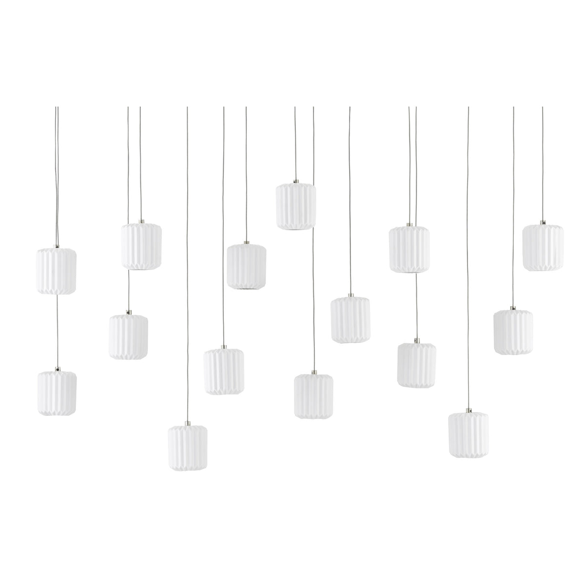Dove Rectangular 15-Light Multi-Drop Pendant