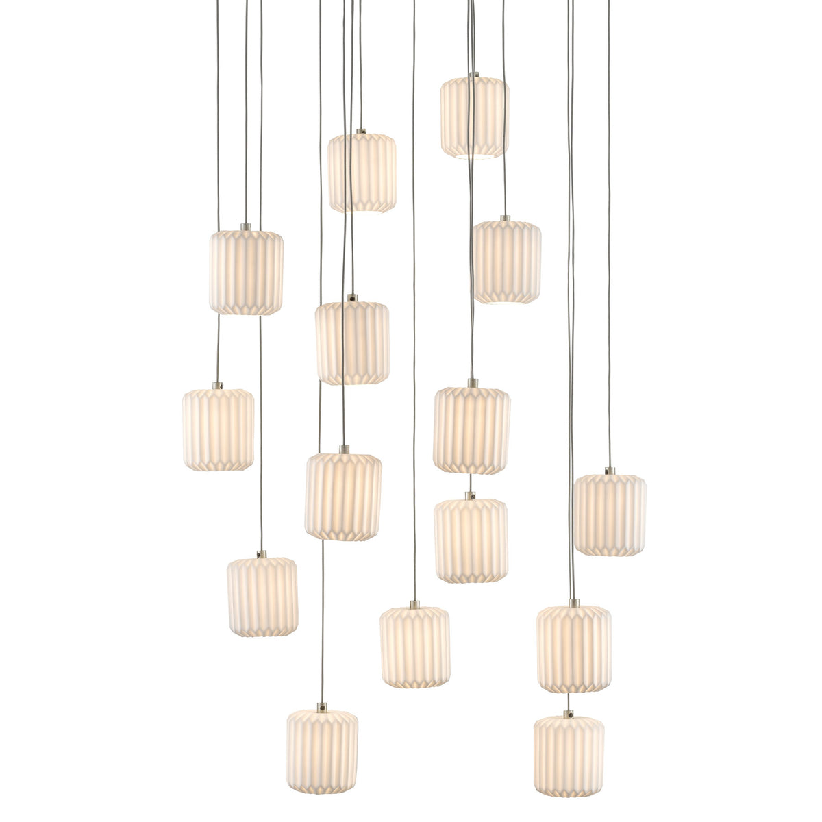 Dove Round 15-Light Multi-Drop Pendant