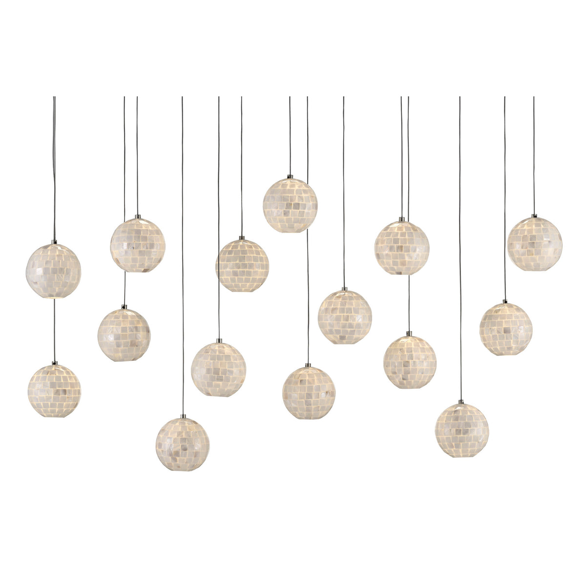 Finhorn Rectangular 15-Light Multi-Drop Pendant