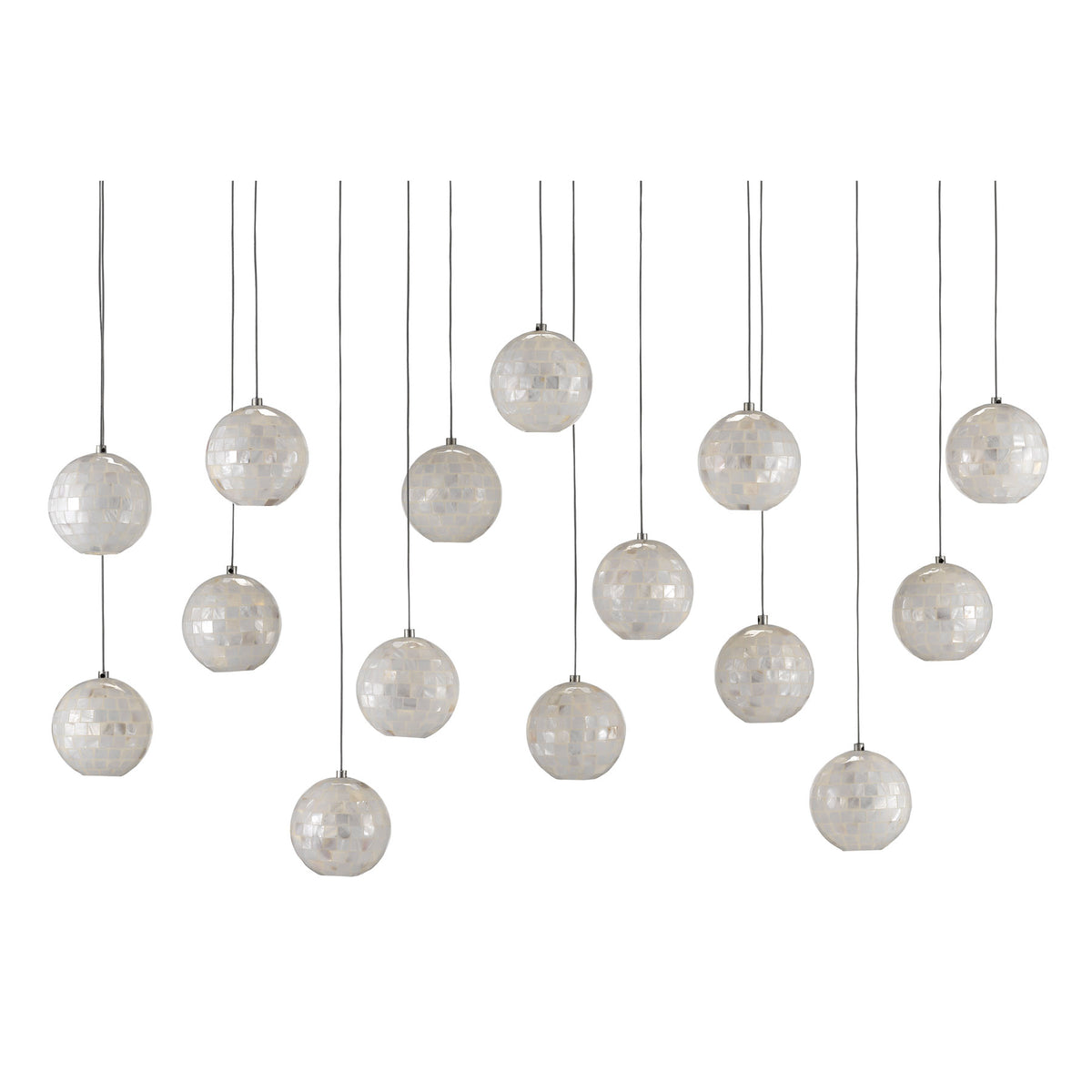 Finhorn Rectangular 15-Light Multi-Drop Pendant