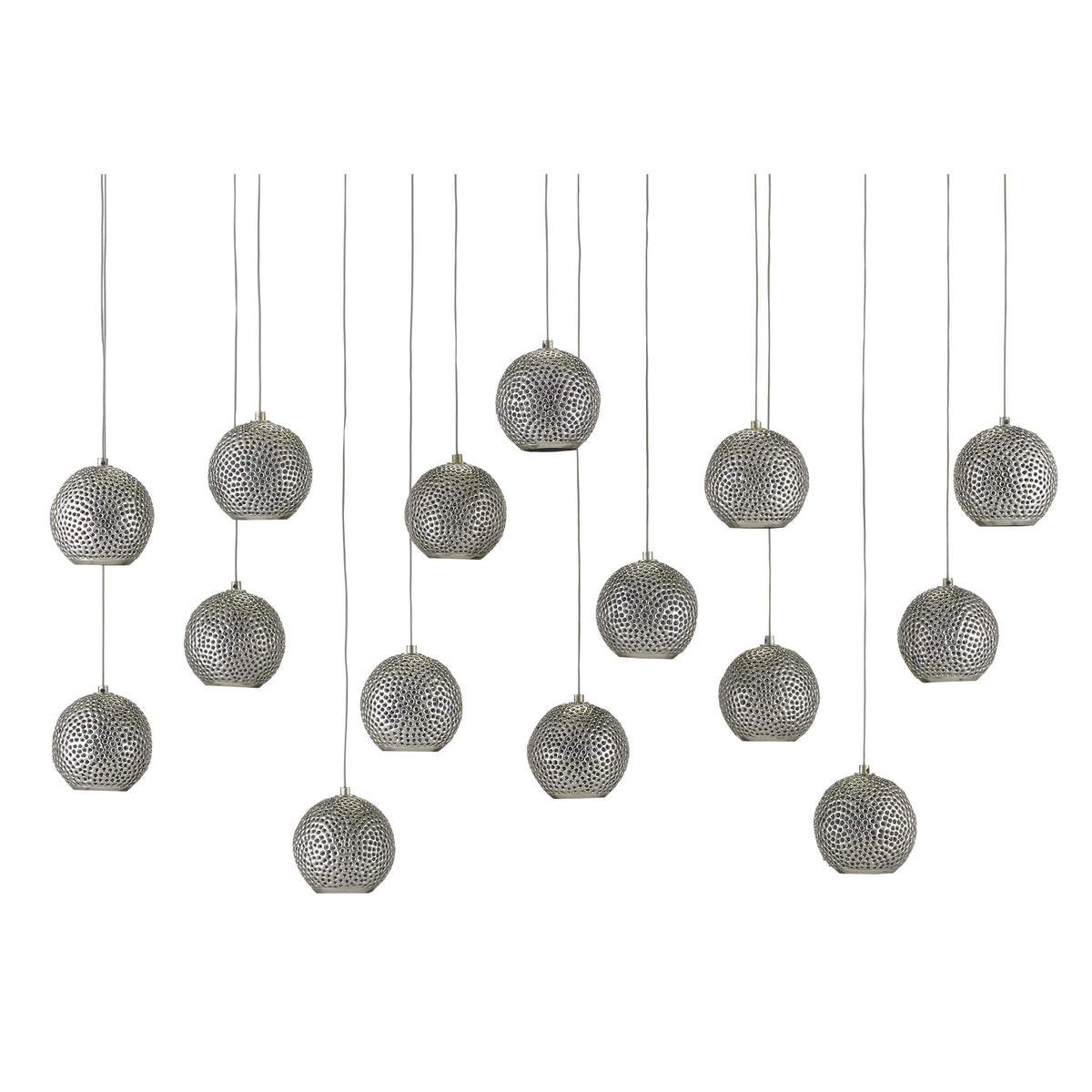 Giro Rectangular 15-Light Multi-Drop Pendant
