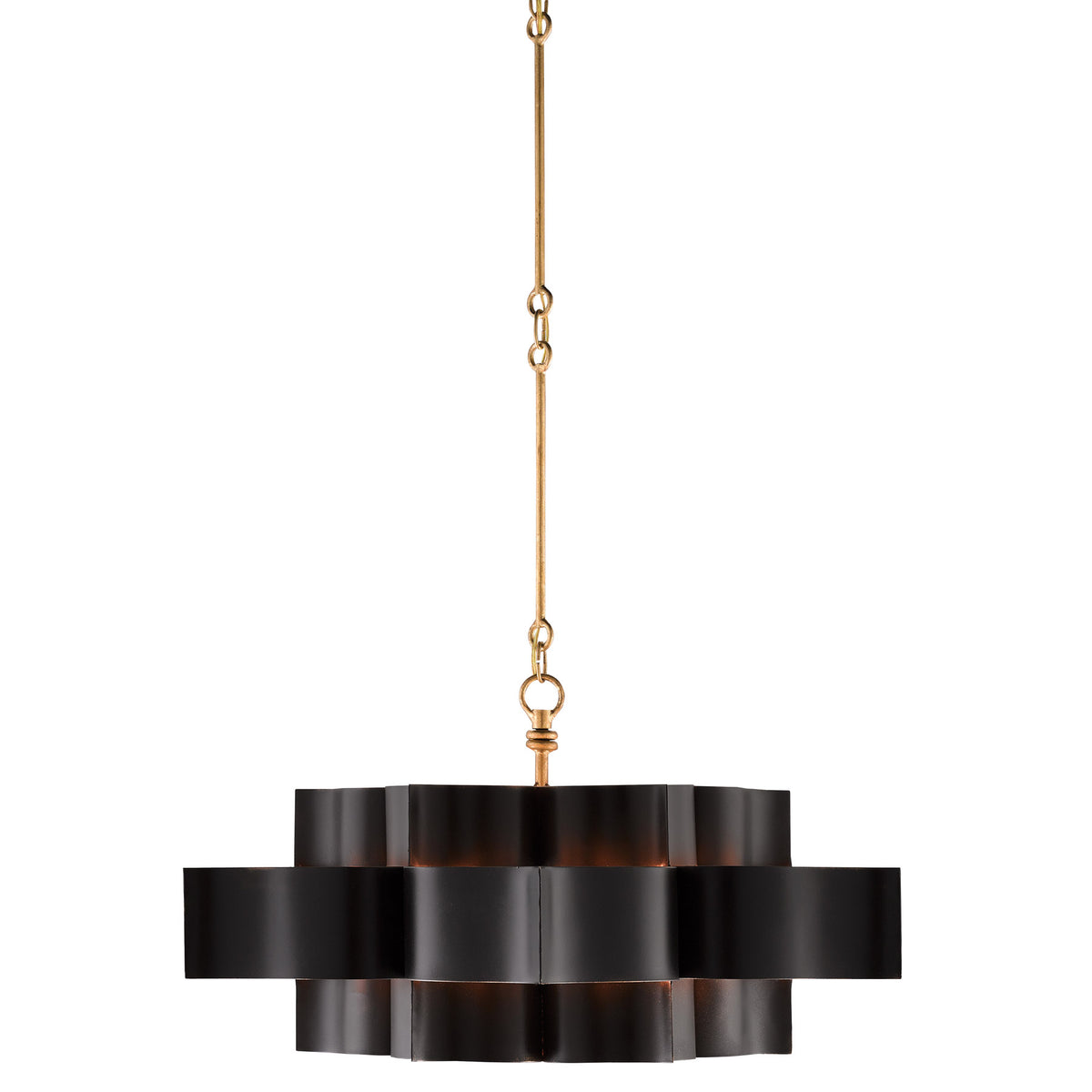 Grand Lotus Black Large Chandelier