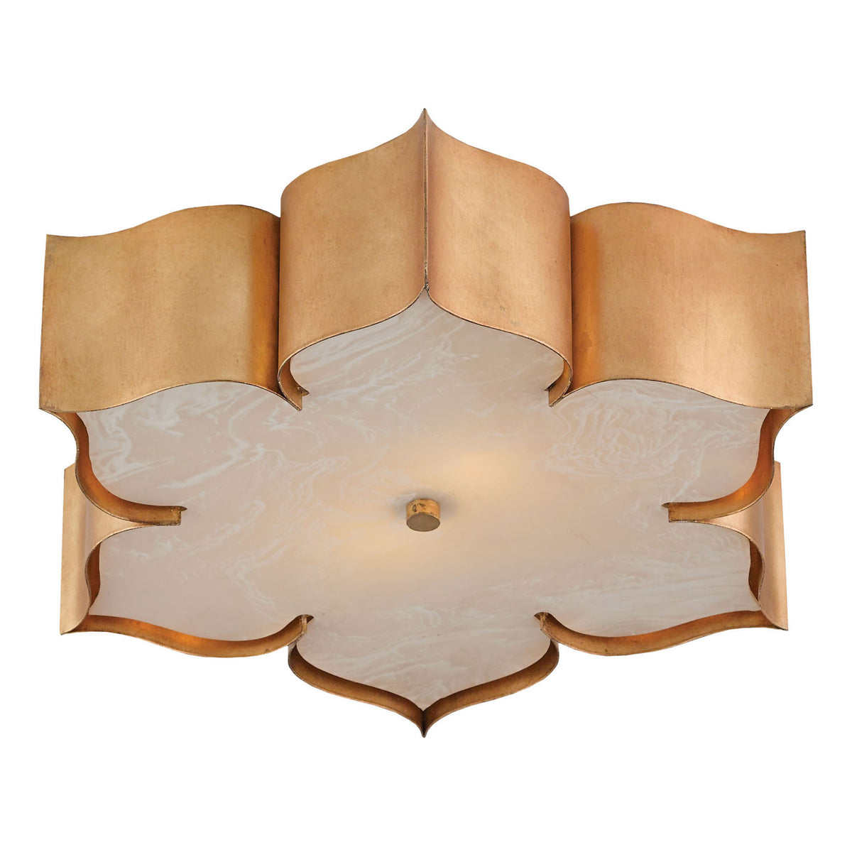 Grand Lotus Gold Flush Mount