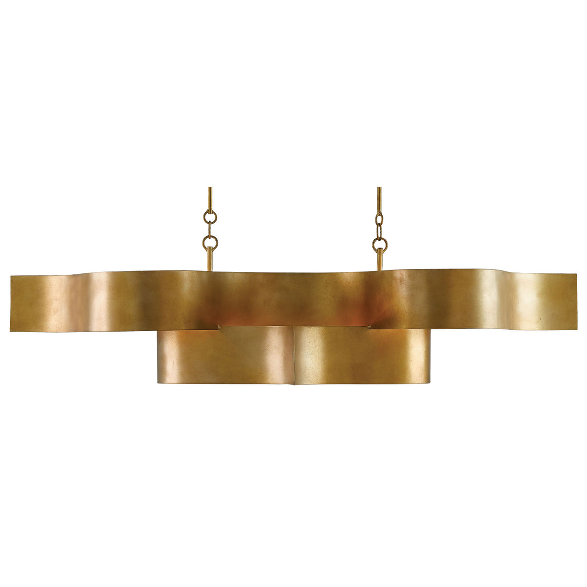 Grand Lotus Gold Oval Chandelier