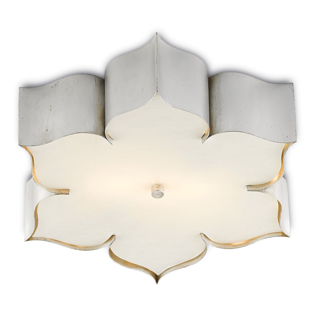 Grand Lotus Silver Flush Mount