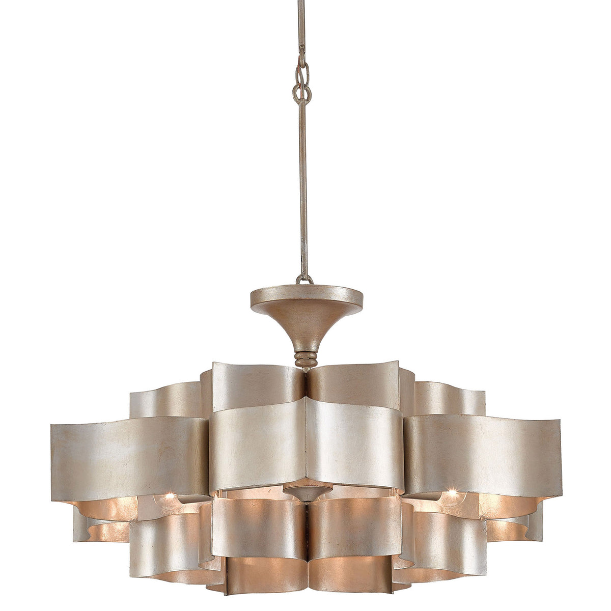 Grand Lotus Silver Large Chandelier