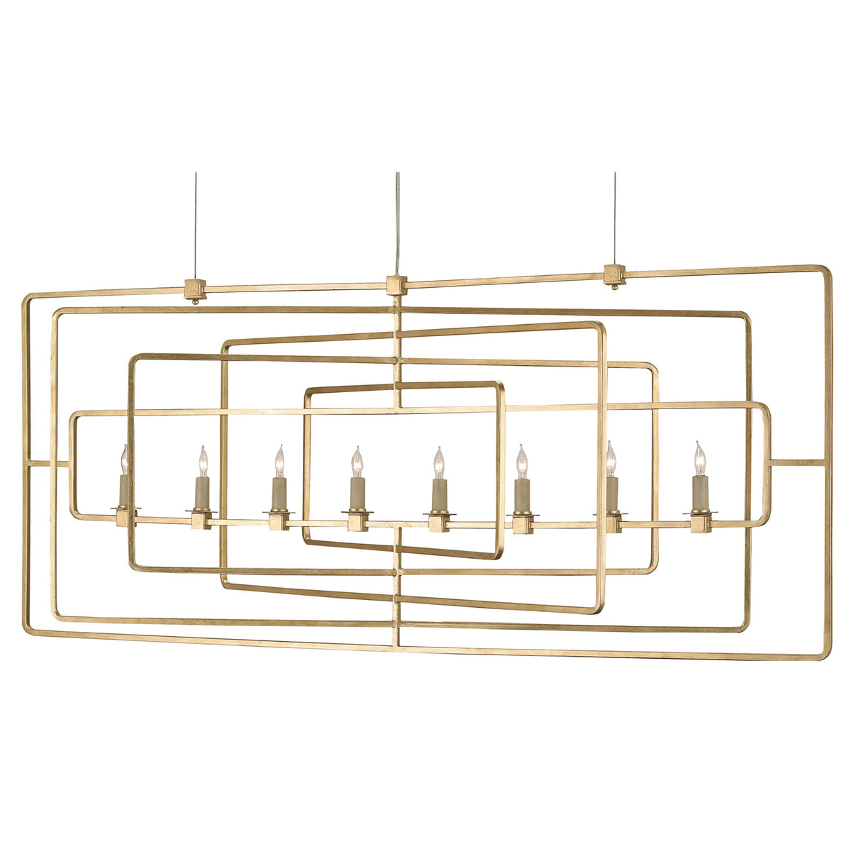 Metro Gold Rectangular Chandelier