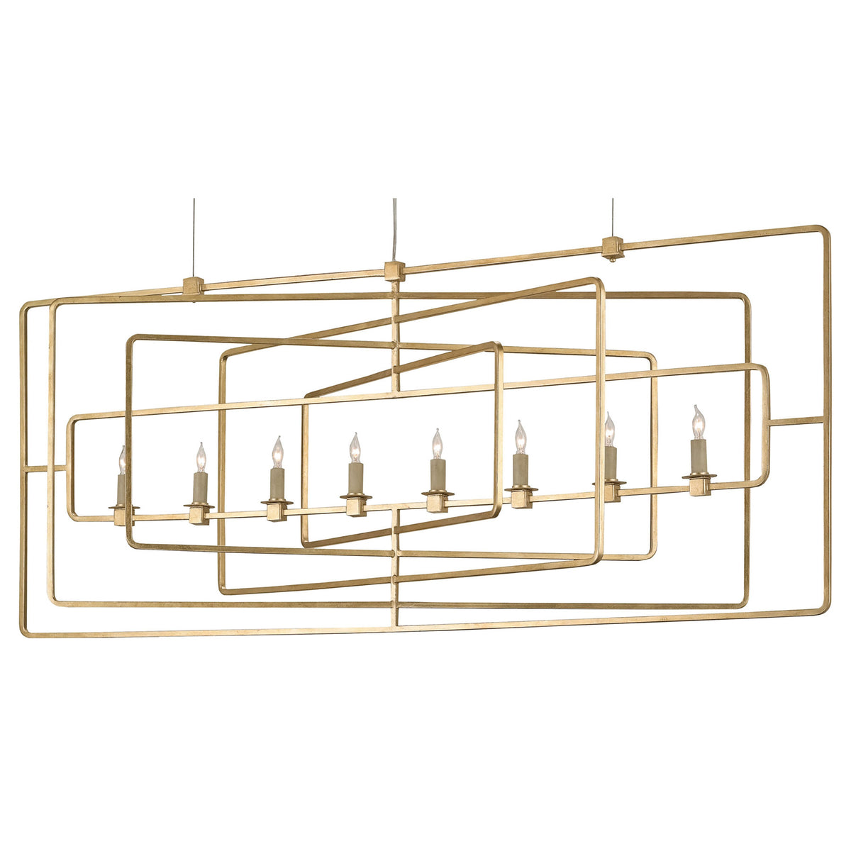 Metro Gold Rectangular Chandelier