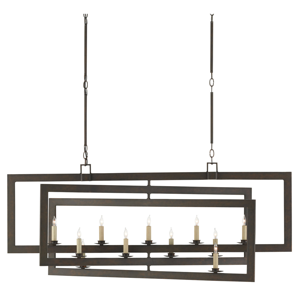 Middleton Bronze Rectangular Chandelier