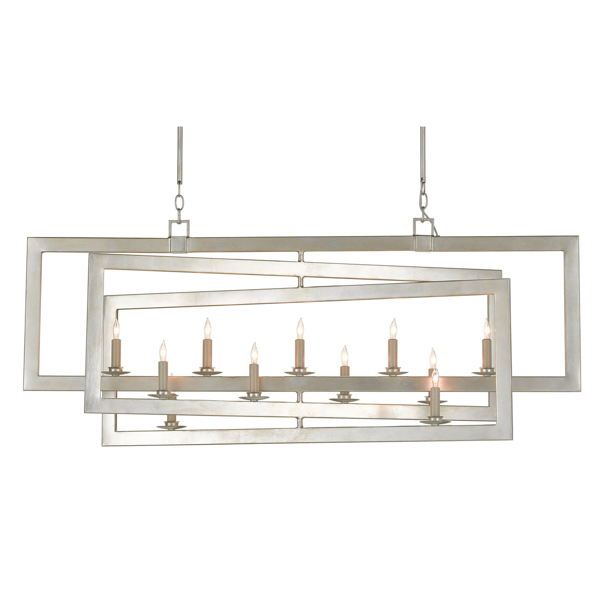 Middleton Rectangular Silver Chandelier