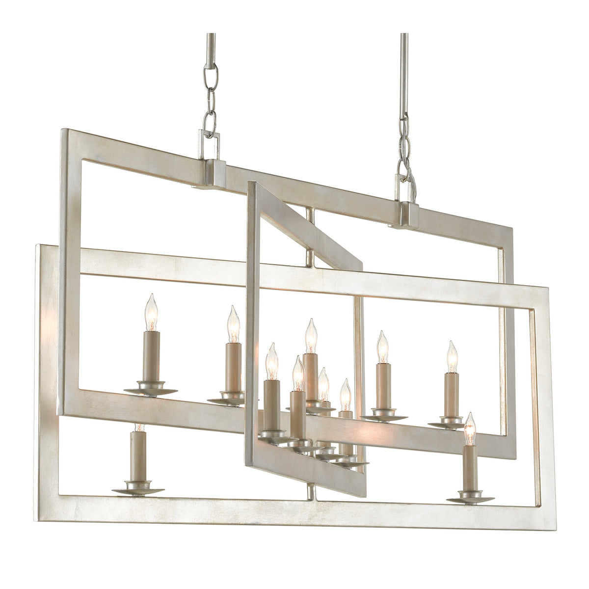 Middleton Rectangular Silver Chandelier
