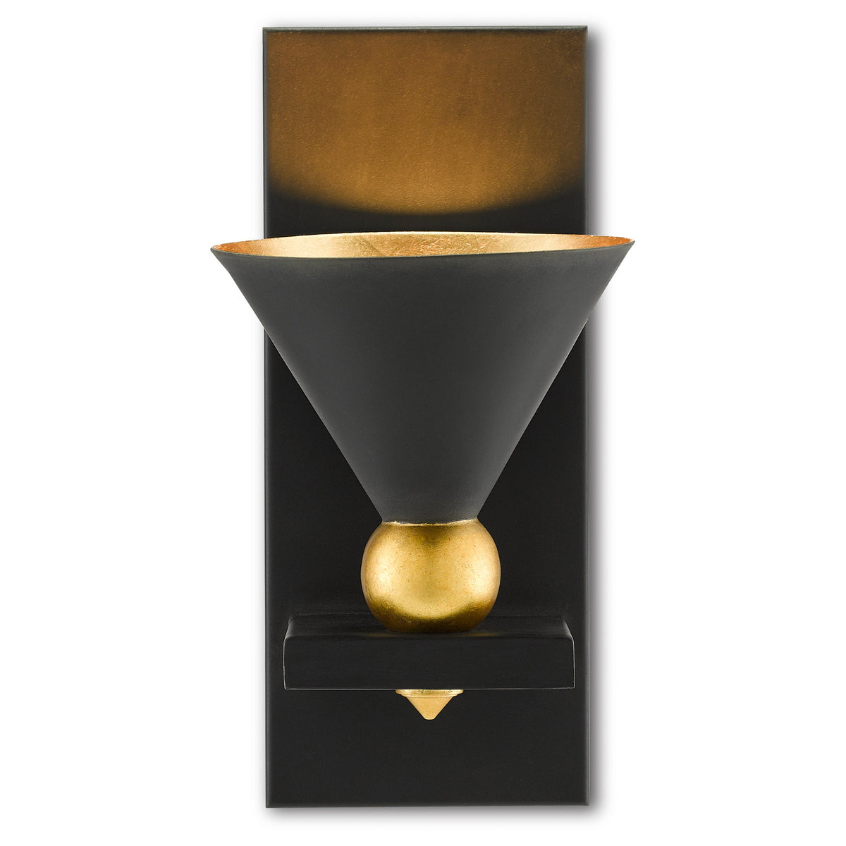 Moderne Black Wall Sconce