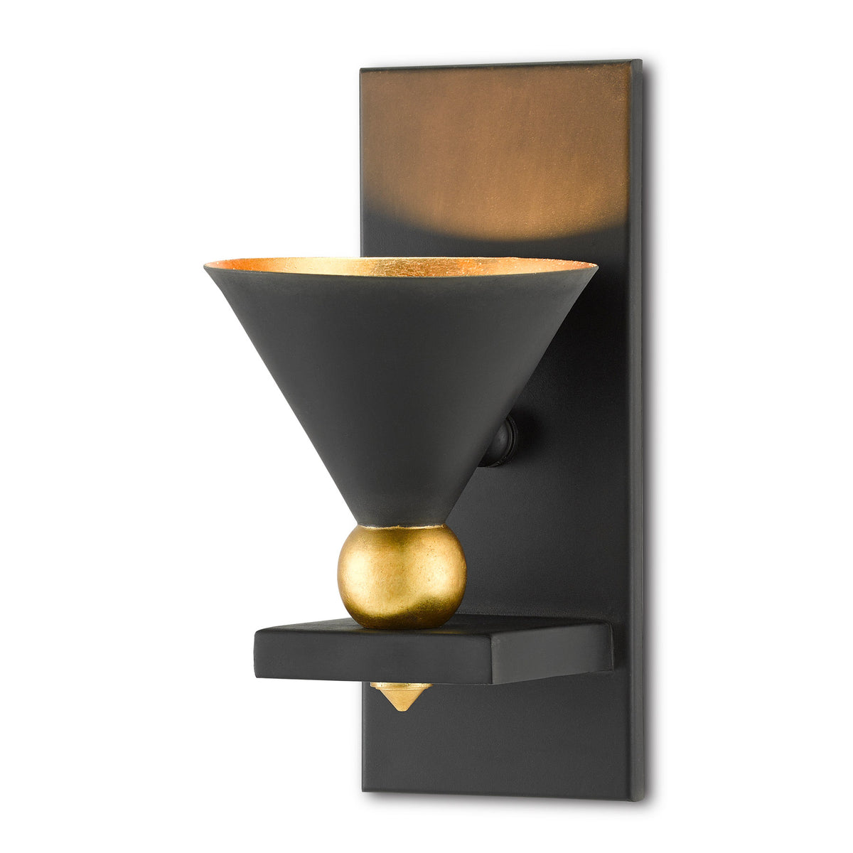Moderne Black Wall Sconce