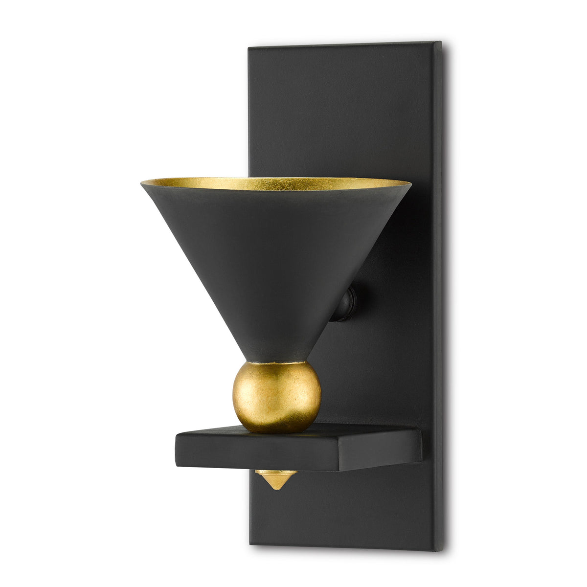 Moderne Black Wall Sconce