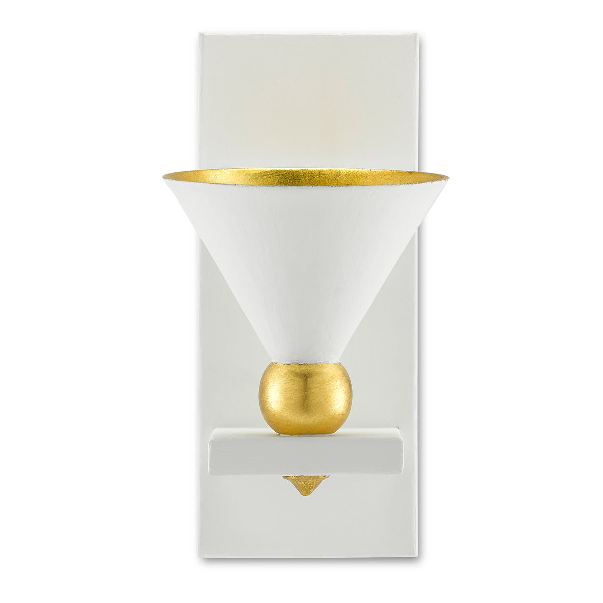 Moderne White Wall Sconce