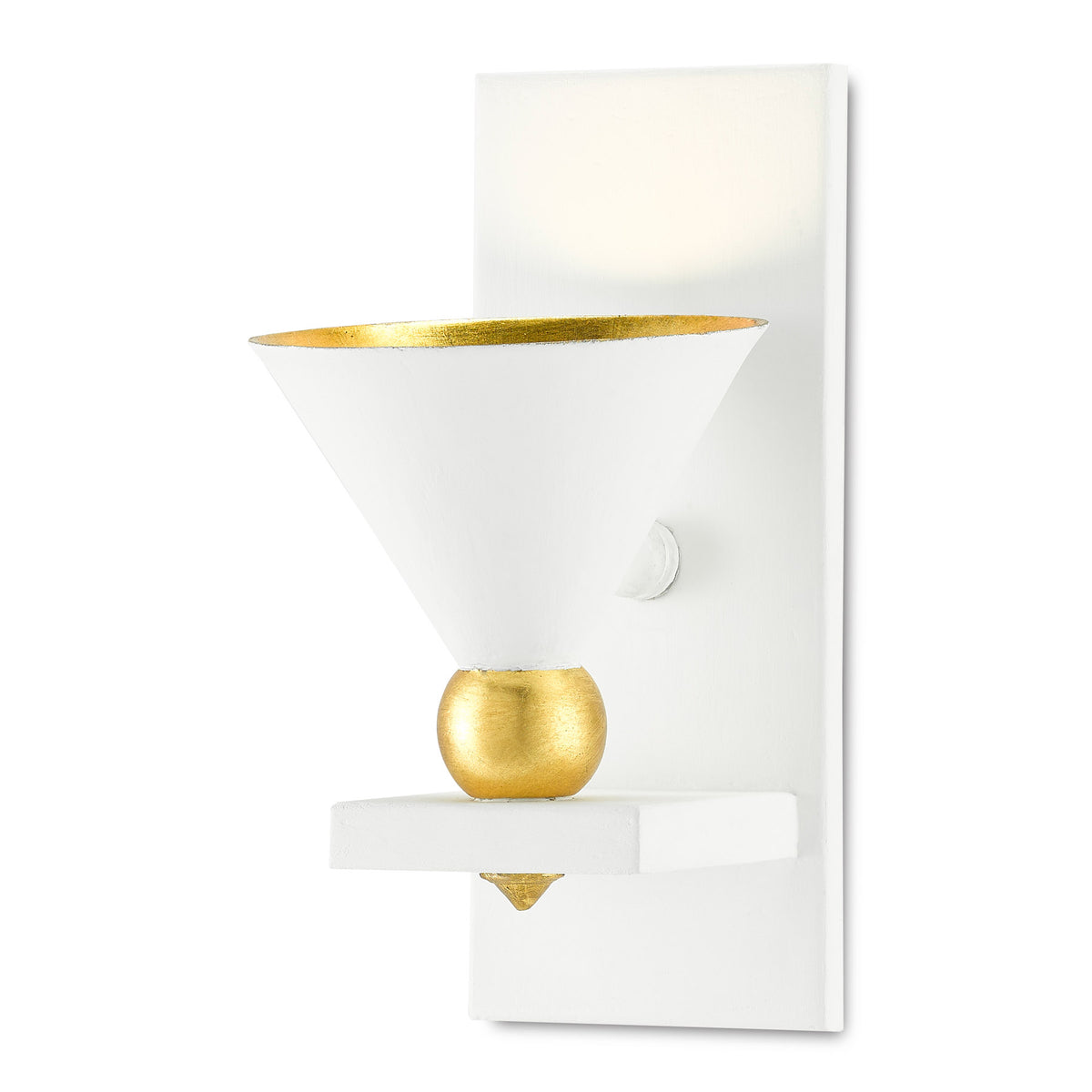 Moderne White Wall Sconce