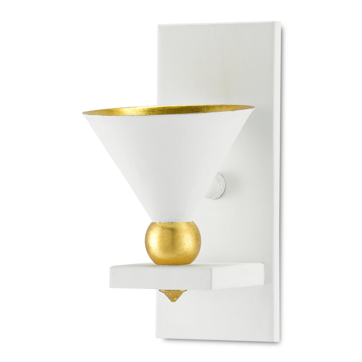 Moderne White Wall Sconce