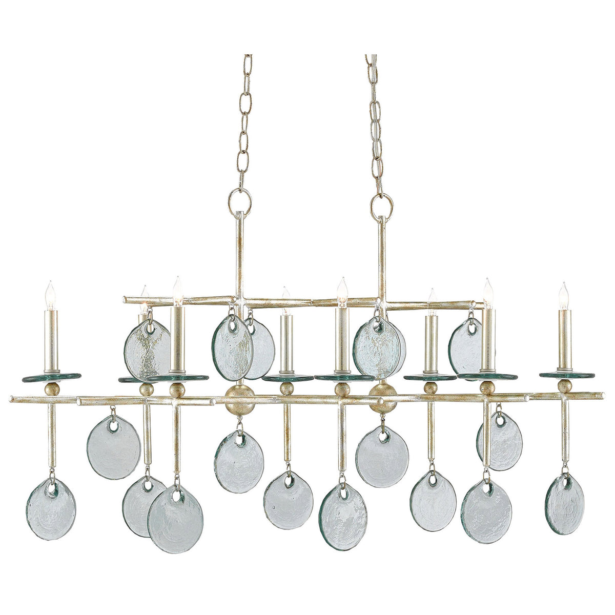 Sethos Silver Rectangular Chandelier