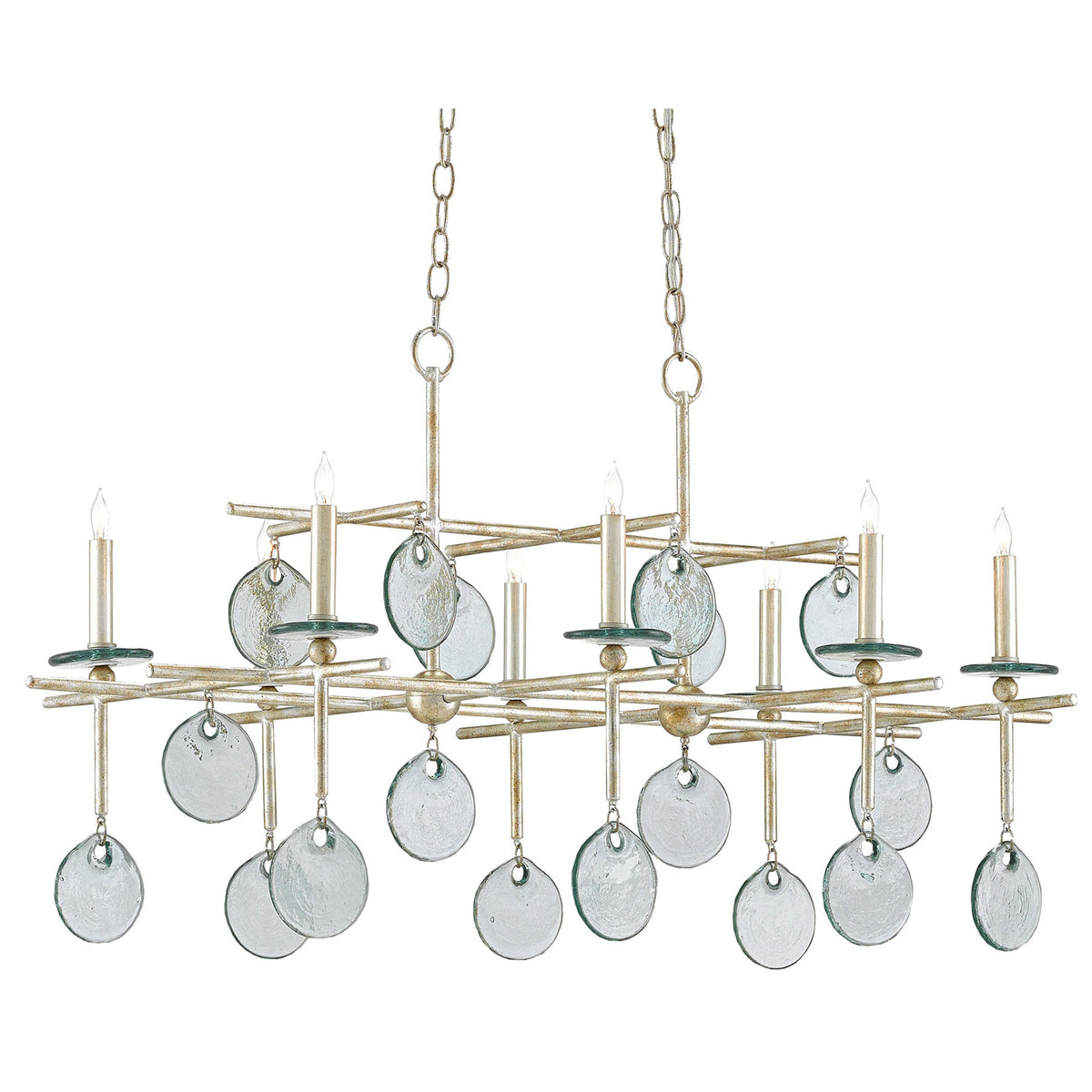 Sethos Silver Rectangular Chandelier