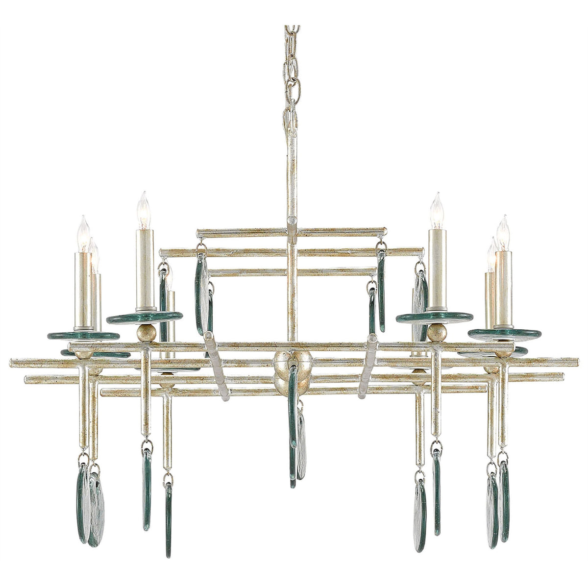 Sethos Silver Rectangular Chandelier