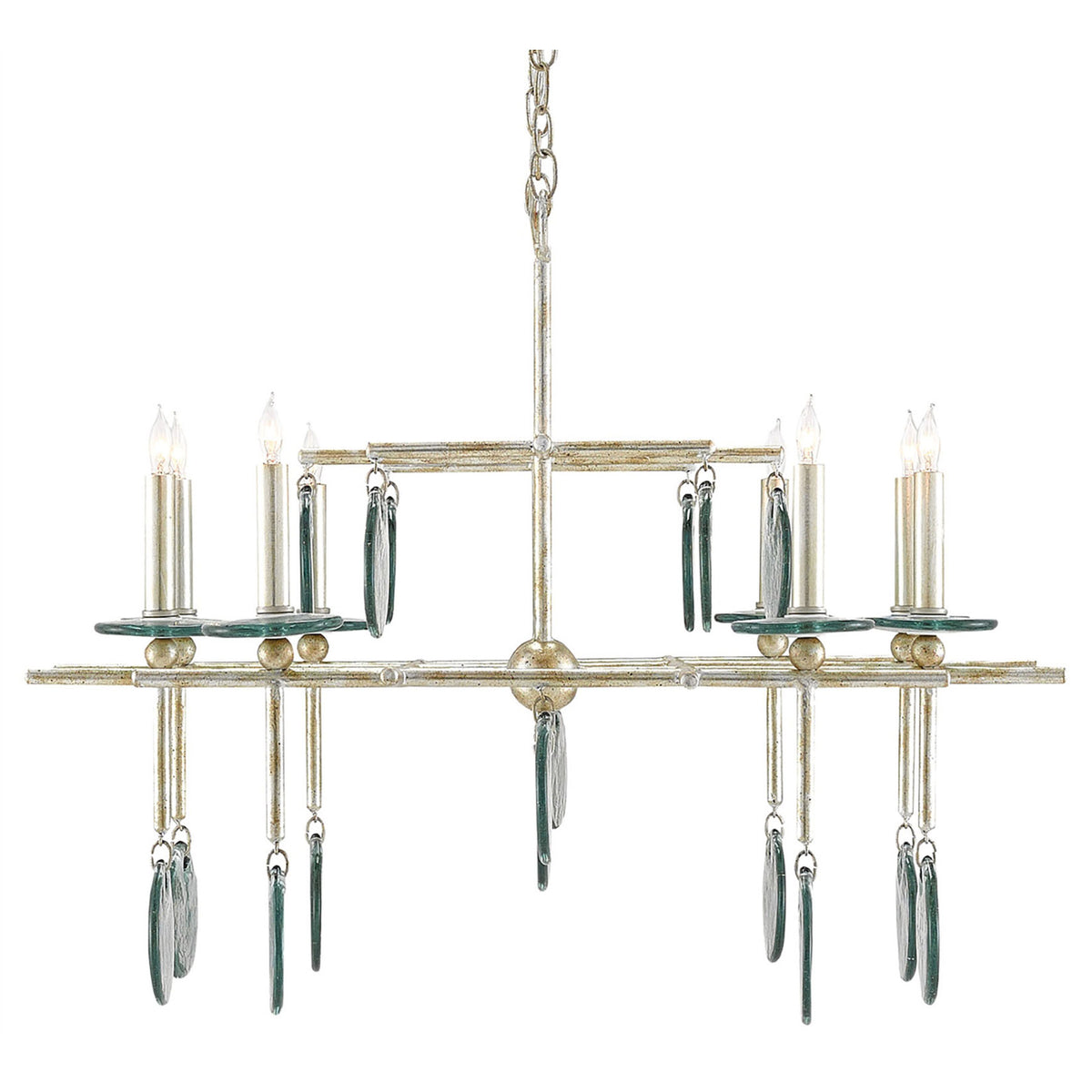 Sethos Silver Rectangular Chandelier