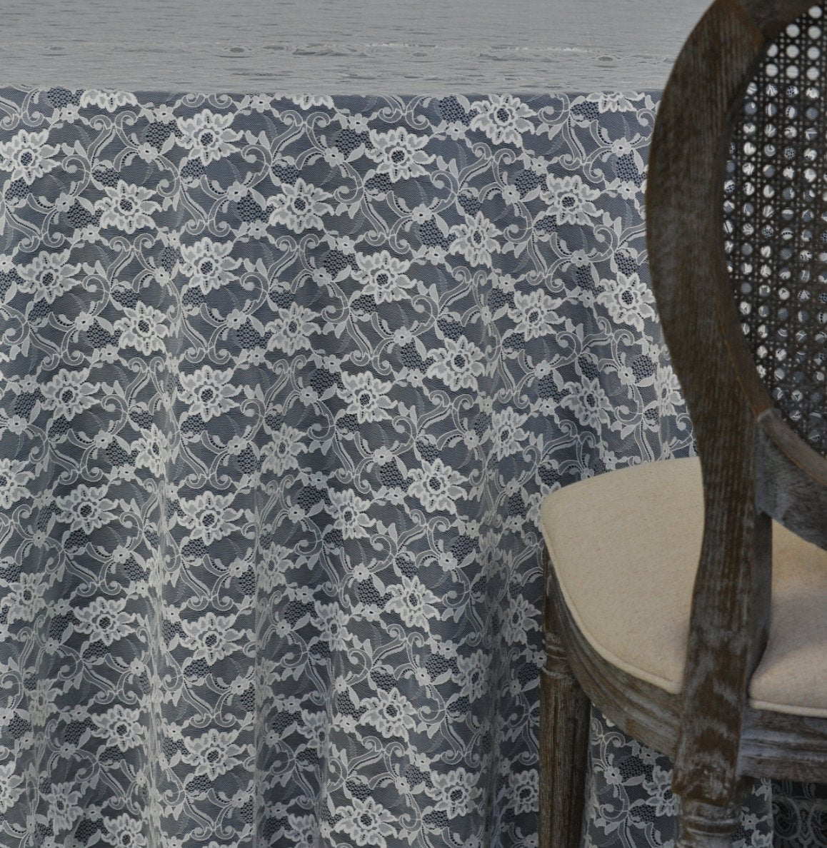 White Embroidery Tablecoth