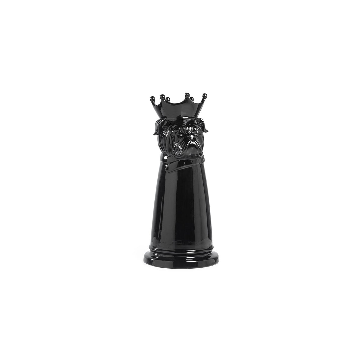 Notable Dog Black Ceramic Umbrella Stand