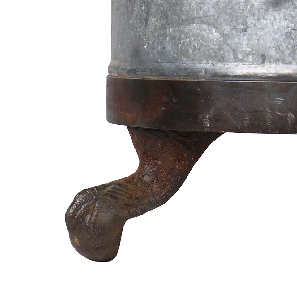 Galvanized Planter w/ Feet