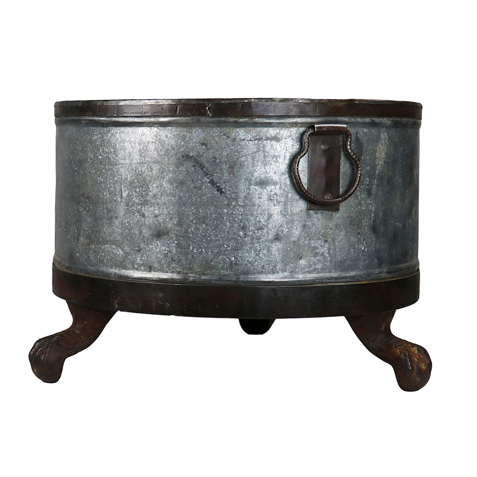 Galvanized Planter w/ Feet