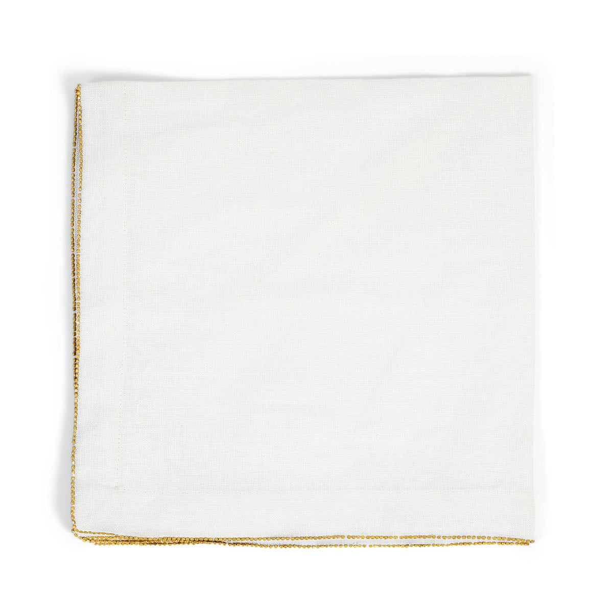 Silver Breaded Dinner Napkin Eggshell