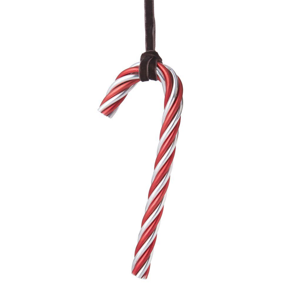 Twist Candy Cane Gold & Silver Ornament