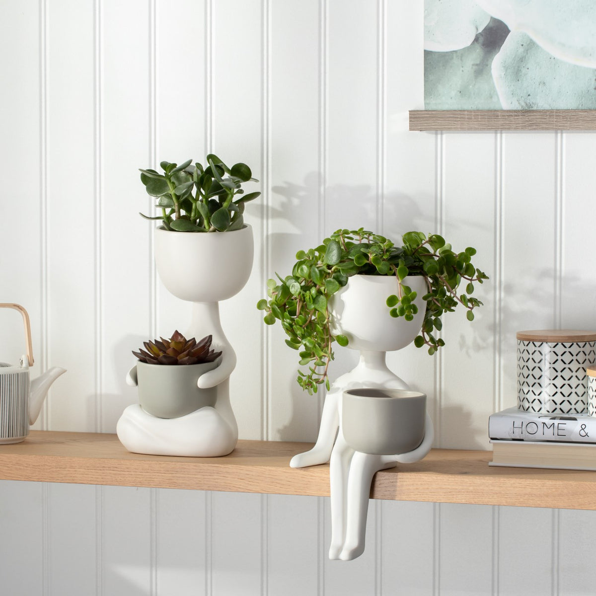 Plant Pal Zen Pose Ceramic Planter