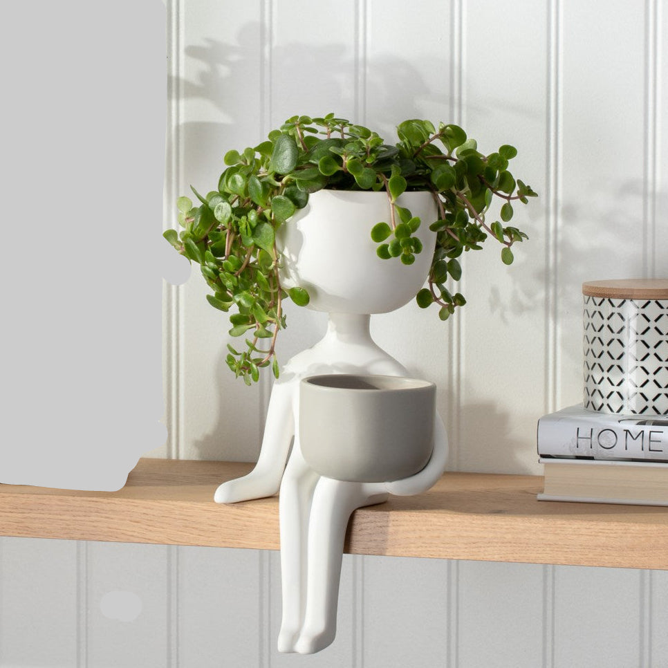 Plant Pal Zen Pose Ceramic Planter