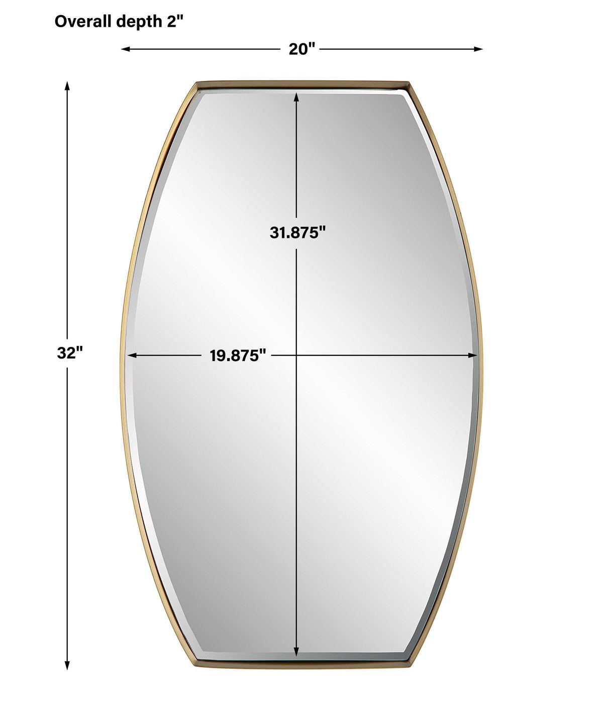 Portal Modern Brass Mirror