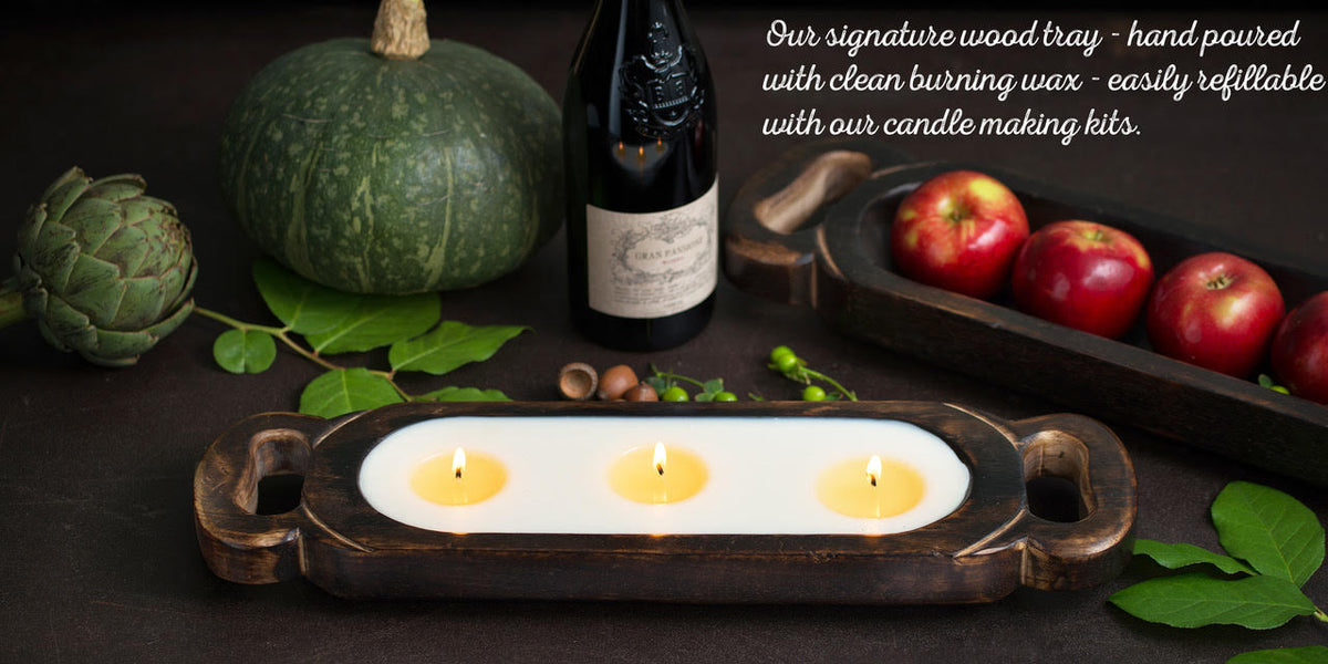 Wooden Tray Small - Himalayan Candle