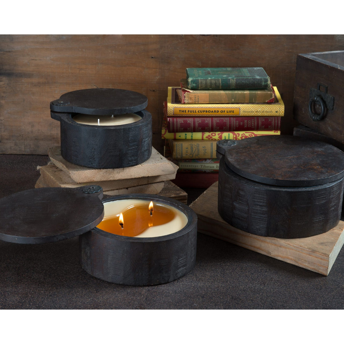 Small Wooden Spice Pot