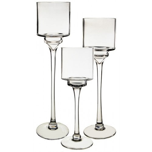 Stemmed Glass Floating Candles Holder
