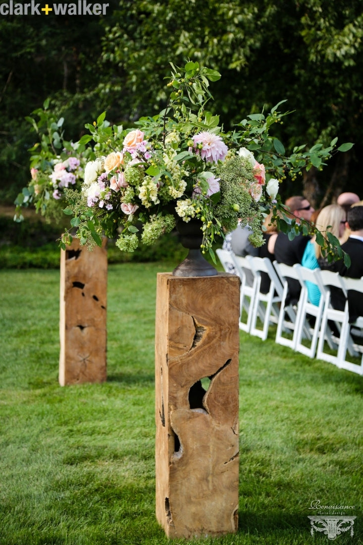 Square Wood Pedestal