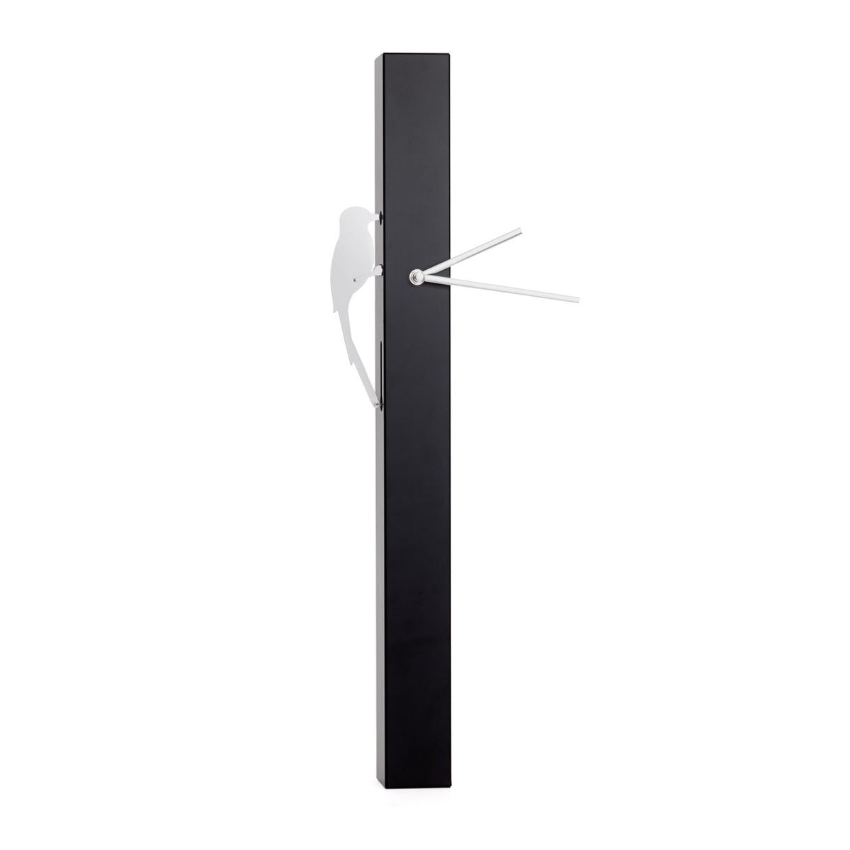 Woodpecker Motion Bird Clock - Black