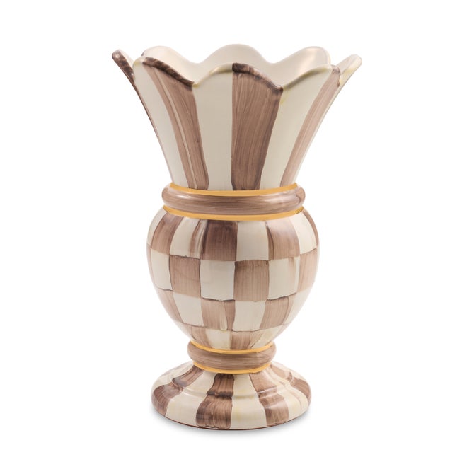 Mocha Check Small Great Vase