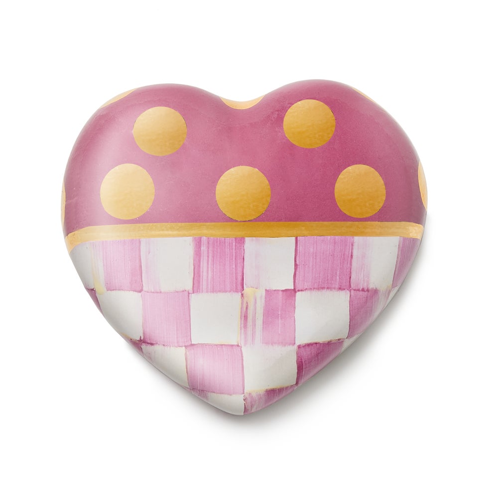 Pink Dotty Heart Ceramic