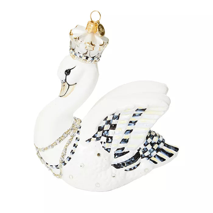 Her Majesty Swan Glass Ornament