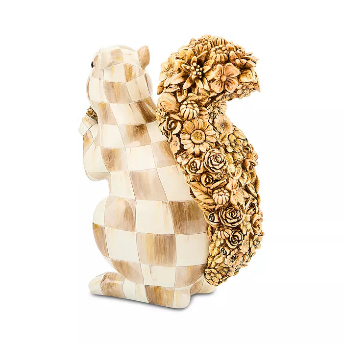 Mocha Check Squirrel Figurine