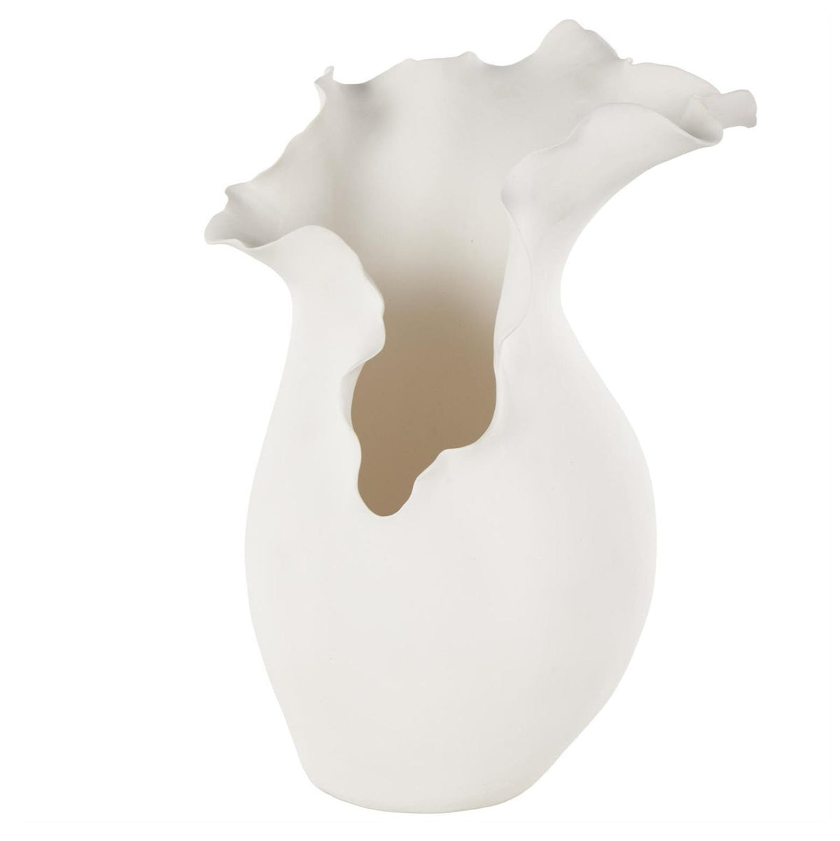 White Ceramic Abstract Vase