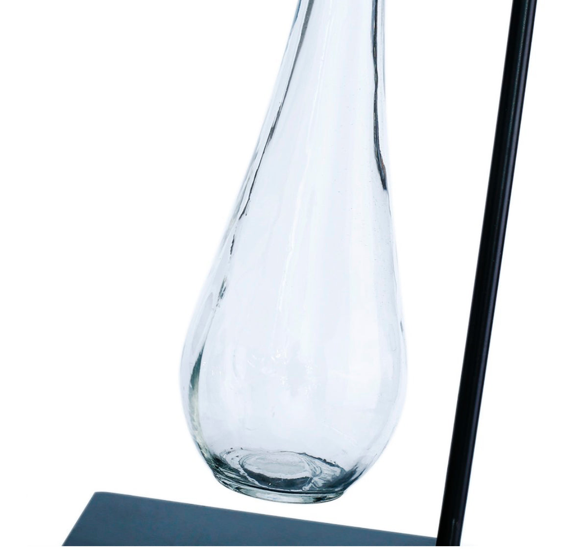 Glass Vase With Metal Stand